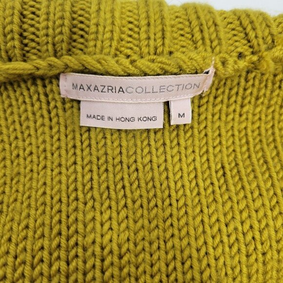 Max Azria Collection Women's Knit 100%Wool Button Up Sweater Roll Sleeves Size M - Picture 11 of 15
